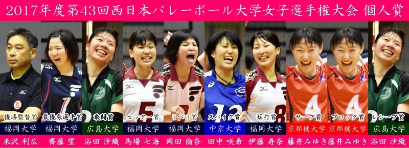 西日本インカレ女子個人賞