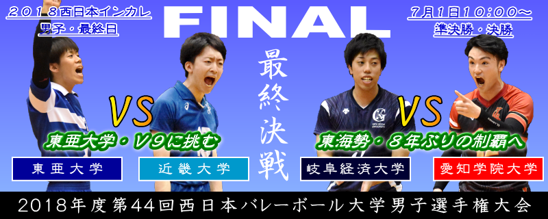 2018年度西日本インカレ男子最終日
