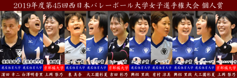 2019年度西日本インカレ女子個人賞