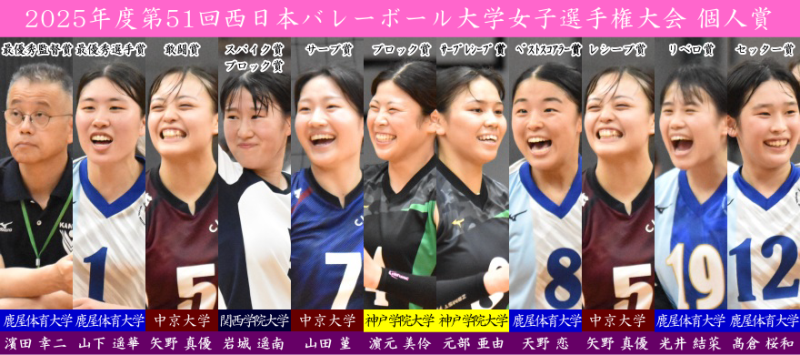 2025年度西日本インカレ女子個人賞